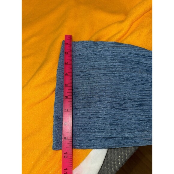 JUMPSUIT ROMPER one piece blue size small crinkle material wide leg flowy - Picture 13 of 15